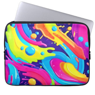 Neon-Fluid Art Laptopschutzhülle