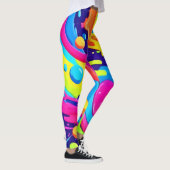 Neon Fluid Art Leggings (Rechts)