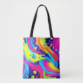 Neon Fluid Art Tasche (Vorderseite)