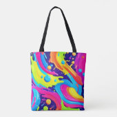 Neon Fluid Art Tasche (Rückseite)
