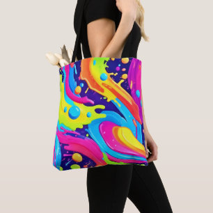 Neon Fluid Art Tasche
