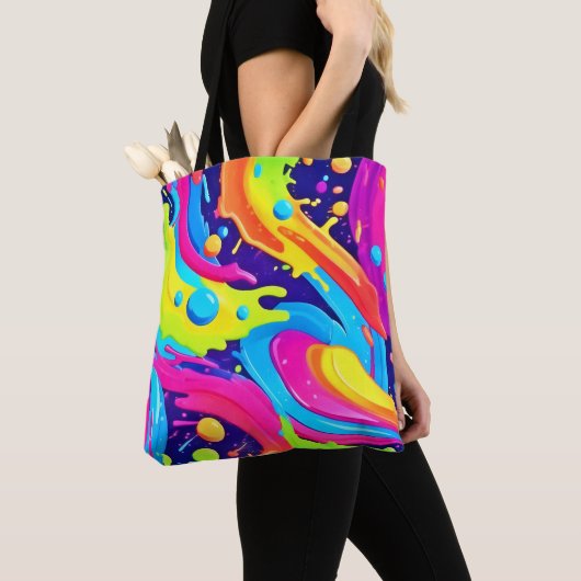 Neon Fluid Art Tasche (Von Nahem)