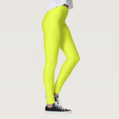 Neon Fluorescent Gelbe Zitrone helle Farbe Legieru Leggings (Rechts)