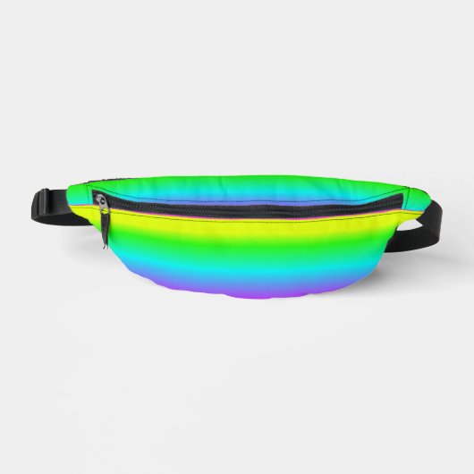 Neon Fluorescent Stripe Retro Bauchtasche (Vorderseite)