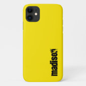 Neon Fluorescent Yellow Case-Mate iPhone Hülle (Rückseite)