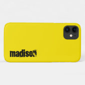 Neon Fluorescent Yellow Case-Mate iPhone Hülle (Rückseite (Horizontal))