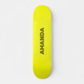 Neon Fluoreszenzgelbe Zitronenfarbe Skateboard (Vorne)
