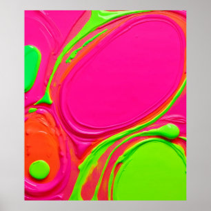 Neon-Flüssigfarbe-Tanz Poster