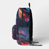 Neon Flux Bedruckter Rucksack (Rechts)