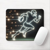 Neon Football Player läuft Mousepad (Mit Mouse)