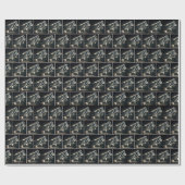 Neon Football Player mit Ball Geschenkpapier (Flach)