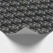 Neon Football Player mit Ball Geschenkpapier (Ecke)