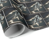 Neon Football Player mit Ball Geschenkpapier (Rolleneckpunkt)