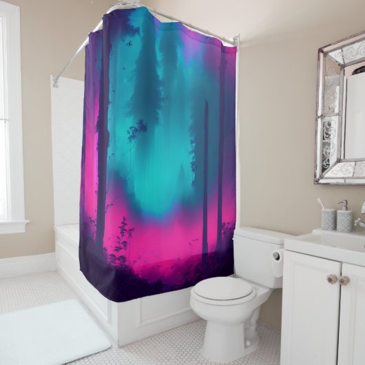 Neon Forest Duschvorhang (Beispiel)