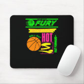 Neon Fort Wayne Fury Basketball Mousepad (Mit Mouse)