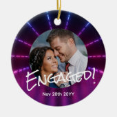 Neon FOTO Weihnachtsdekoration Psychedelic Modern Keramik Ornament (Vorne)