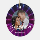 Neon FOTO Weihnachtsdekoration Psychedelic Modern Keramik Ornament (Links)