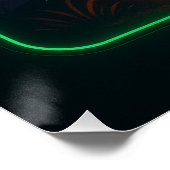 Neon Fox Poster (Ecke)