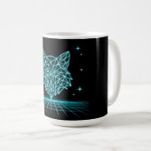 Neon Fox Synthwave - Retro Electric Hunter Kaffeetasse (VorderseiteRechts)