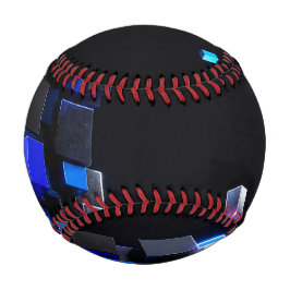 Neon-Fragezeichen aus schwebenden metallischen Wür Baseball