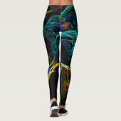Neon Fraktal 1 Leggings (Rückseite)