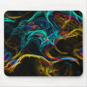Neon Fraktal 1 Mousepad (Vorne)