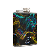 Neon Fraktal 1 Wrapped Flask Flachmann (Rechts)