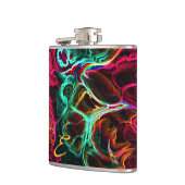 Neon Fraktal 2 Wrapped Flask Flachmann (Links)