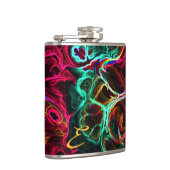 Neon Fraktal 2 Wrapped Flask Flachmann (Rechts)