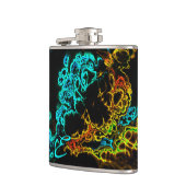 Neon Fraktal 3 Wrapped Flask Flachmann (Links)