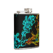 Neon Fraktal 3 Wrapped Flask Flachmann (Rechts)