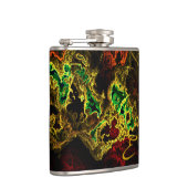 Neon Fraktal 4 Wrapped Flask Flachmann (Rechts)