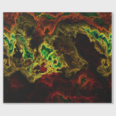 Neon Fraktal 4 Wrapping Paper Geschenkpapier (Flach)