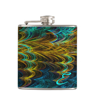 Neon Fraktal 5 Wrapped Flask Flachmann