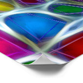 Neon Fraktal Cross Poster (Ecke)