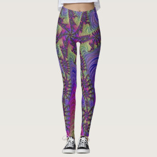 Neon-Fraktal-Leggings Leggings