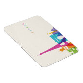 Neon France Skyline Magnet (Rechte Seite)