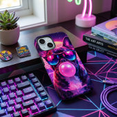Neon Französische Bulldogge Bubblegum Synthwave Case-Mate iPhone Hülle