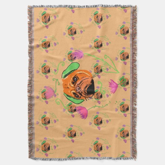 Neon French Bulldog Decke (Vorderseite Vertikal)