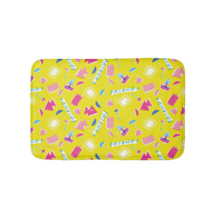 Neon FRIENDS™ Icon-Muster Badematte