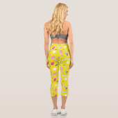 Neon FRIENDS™ Icon-Muster Capri Leggings (Rückseite)