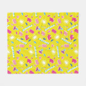 Neon FRIENDS™ Icon-Muster Fleecedecke (Vorderseite (Horizontal))