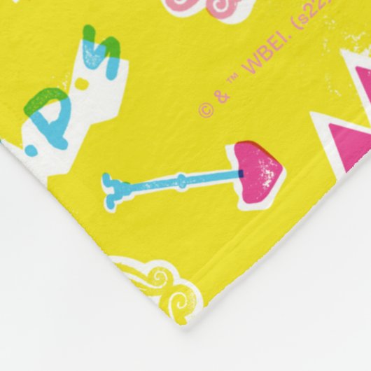 Neon FRIENDS™ Icon-Muster Fleecedecke (Ecke)