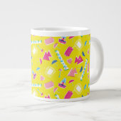 Neon FRIENDS™ Icon-Muster Jumbo-Tasse (Vorderseite Rechts)