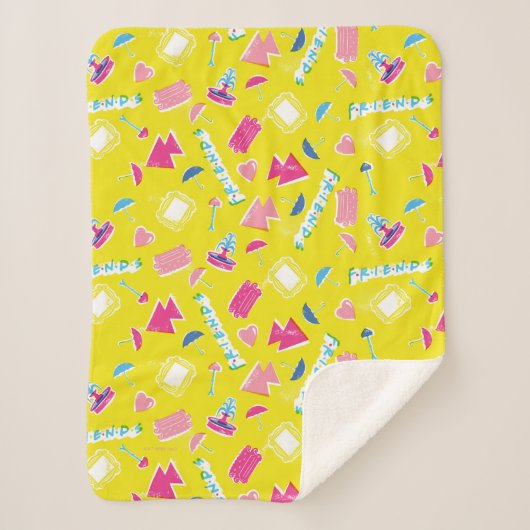 Neon FRIENDS™ Icon-Muster Sherpadecke (Vorderseite)