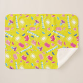 Neon FRIENDS™ Icon-Muster Sherpadecke (Vorderseite (Horizontal))