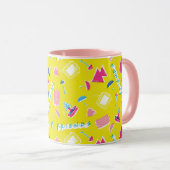 Neon FRIENDS™ Icon-Muster Tasse (VorderseiteRechts)