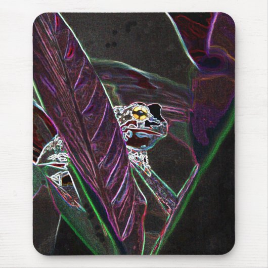 Neon Froggy Computer Mouse Pad Mousepad (Vorne)