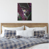 Neon Froggy Fine Art Canvas Print Leinwanddruck (Insitu (Schlafzimmer))
