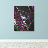 Neon Froggy Fine Art Canvas Print Leinwanddruck (Insitu (Holzboden))